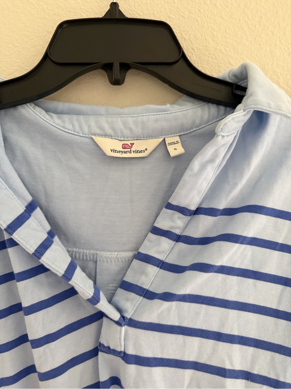 Vineyard Vines Blue Striped 100% Cotton Oversized Coastal Long Sleeve L - Picture 3 of 5